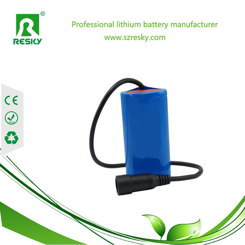 2S1P lithium battery pack with 2200mAh cells