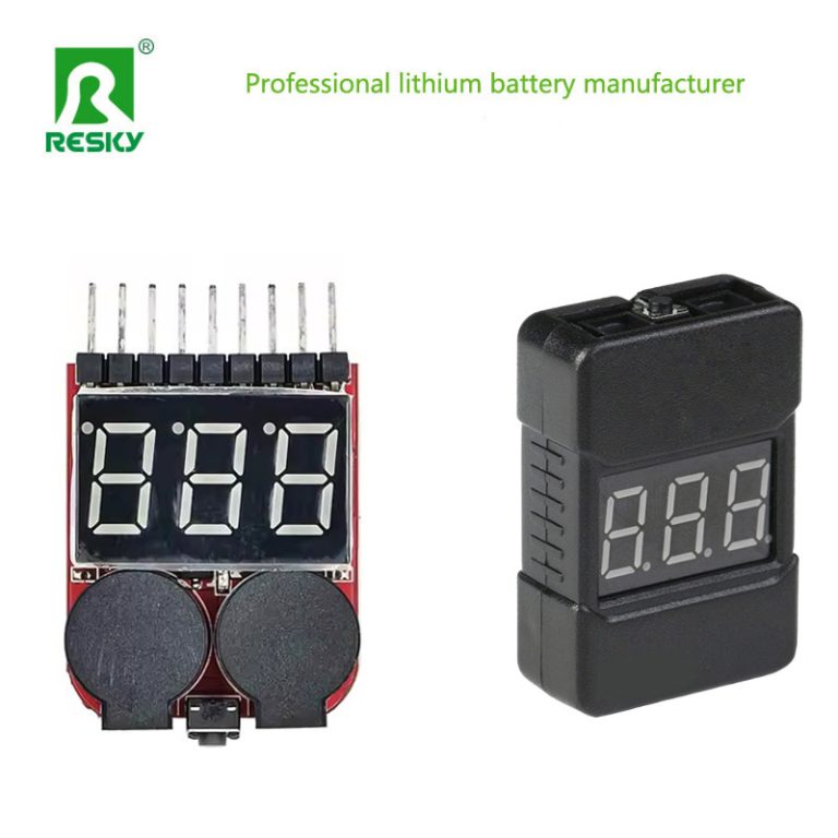 1-8S Lithium RC Battery Pack 2 In 1 Low Voltage Alarm Buzzer Battery ...