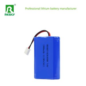 Power lithium battery ICR18500 7.4v 2s1p 1500mAh rechargeable lithium ion battery pack
