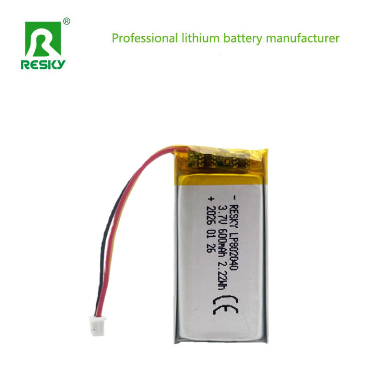 Li-polymer battery cell 802040 3.7V 600mAh Rechargeable Lithium Ion Polymer Battery For Bauty Device