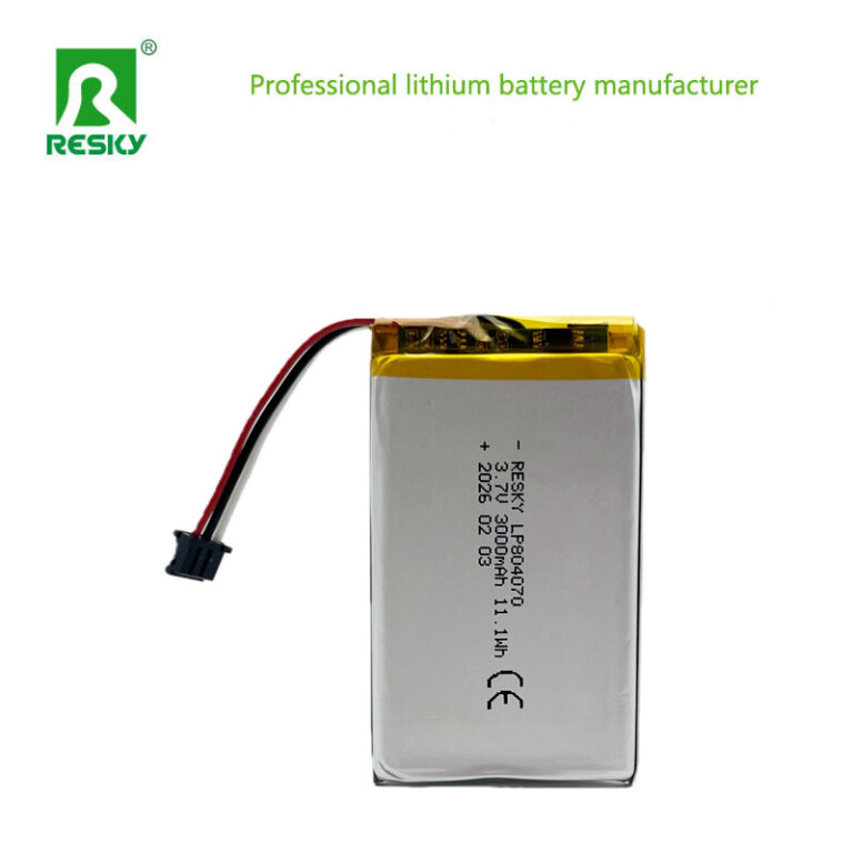 Solar lipo battery cell 804070 3.7v 3000mAh 11.1Wh rechargeable lithium ion battery